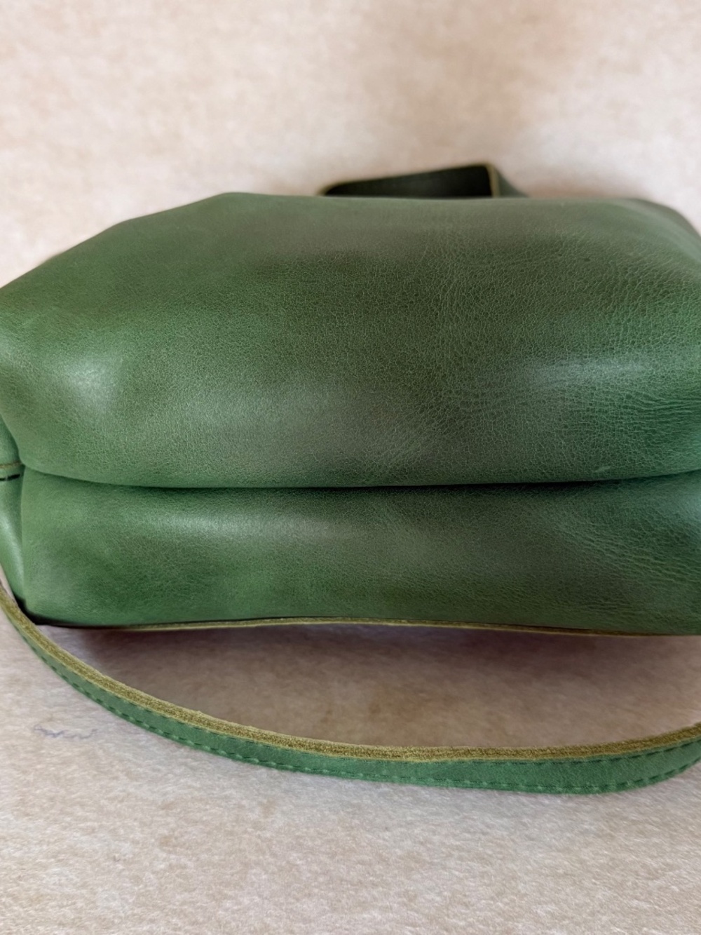 EUC Portland Leather Goods PLG Cowboy Mint Mini Crossbody Tote with Zipper - Picture 10 of 13